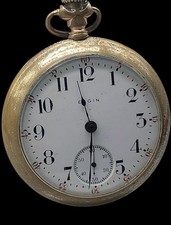 Antique Elgin 1910 Pocket Watch Open Face Grade 379 Model 5 18s 17j Gold Filled