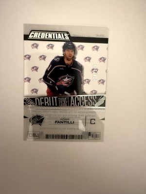 2023-24 Credentials Adam Fantilli Debut Ticket Acces /149 #DTA-AF 134/149