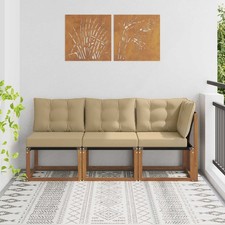 Modulare Sofa-Elemente Gartenmöbel Outdoor-Wohnen Balkon Holz vidaXL