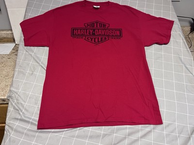 Vintage Harley Davidson Joliet IL Conrad s Short Sleeve Shirt Unisex Large red