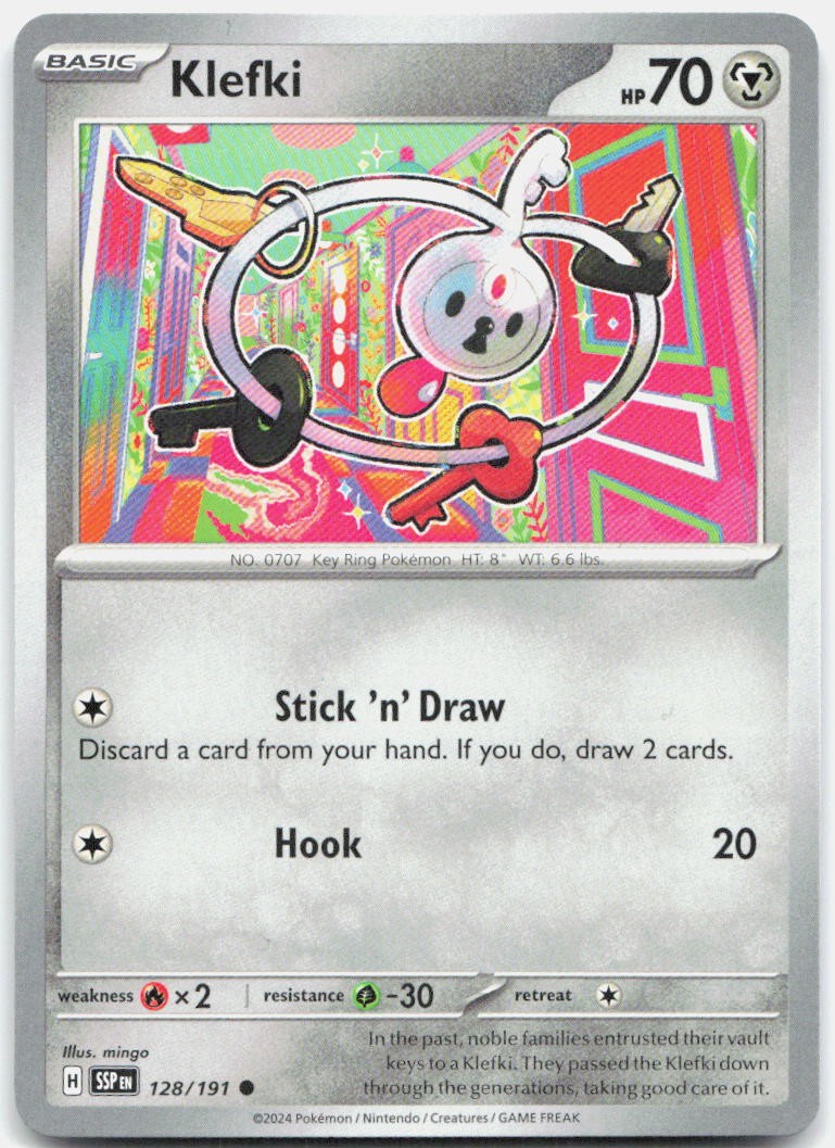 Klefki 128/191 Common Surging Sparks Pokemon Lightly Played