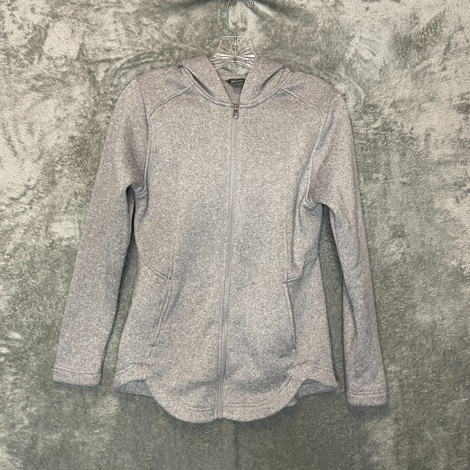 Eddie Bauer Women Radiator Fleece 2.0 Outdoor Full Zip Hooded Jacket S Gray