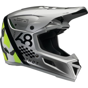 Thor Reflex Sport Helmet Full Face - Riot Gray/Acid - MIPS - Adult Size Medium
