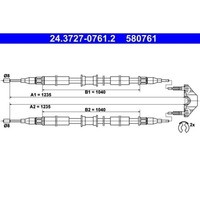 ATE 24.3727-0761.2 Seilzug, Feststellbremse
