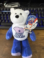 South Carolina Limited Treasures Coin Bear Bean Plush NEW With Tag Embroidered