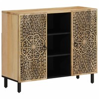 Beistellschrank Sideboard Schrank Kommode Anrichte Massivholz Mango Vidaxl