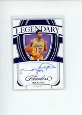 2023-24 Flawless Rick Fox #LS-RFX Legendary Scripts Blue Auto 8/8 READ