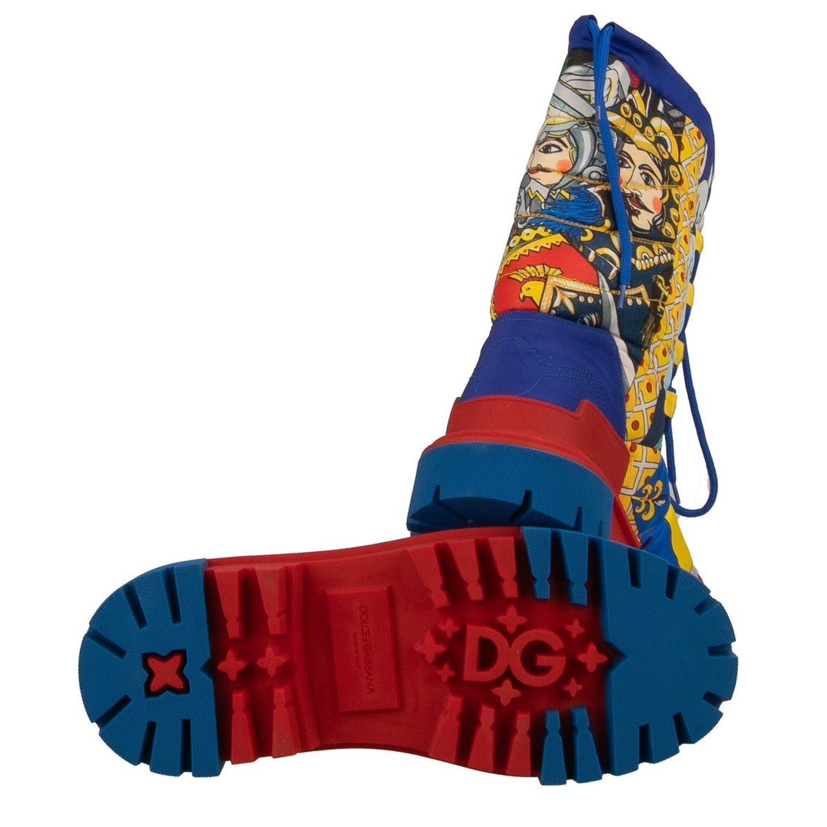 DOLCE & GABBANA Carretto Men DG Logo Padded Snow Boots Shoes 44 UK