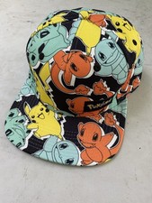 2016 Pokemon Stacked Starters SnapBack Hat Cap Pikachu Charmander Squirtle etc