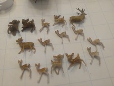 Vintage Sammlerstück HO Scale Miniatur Hirsch Figuren Set 15