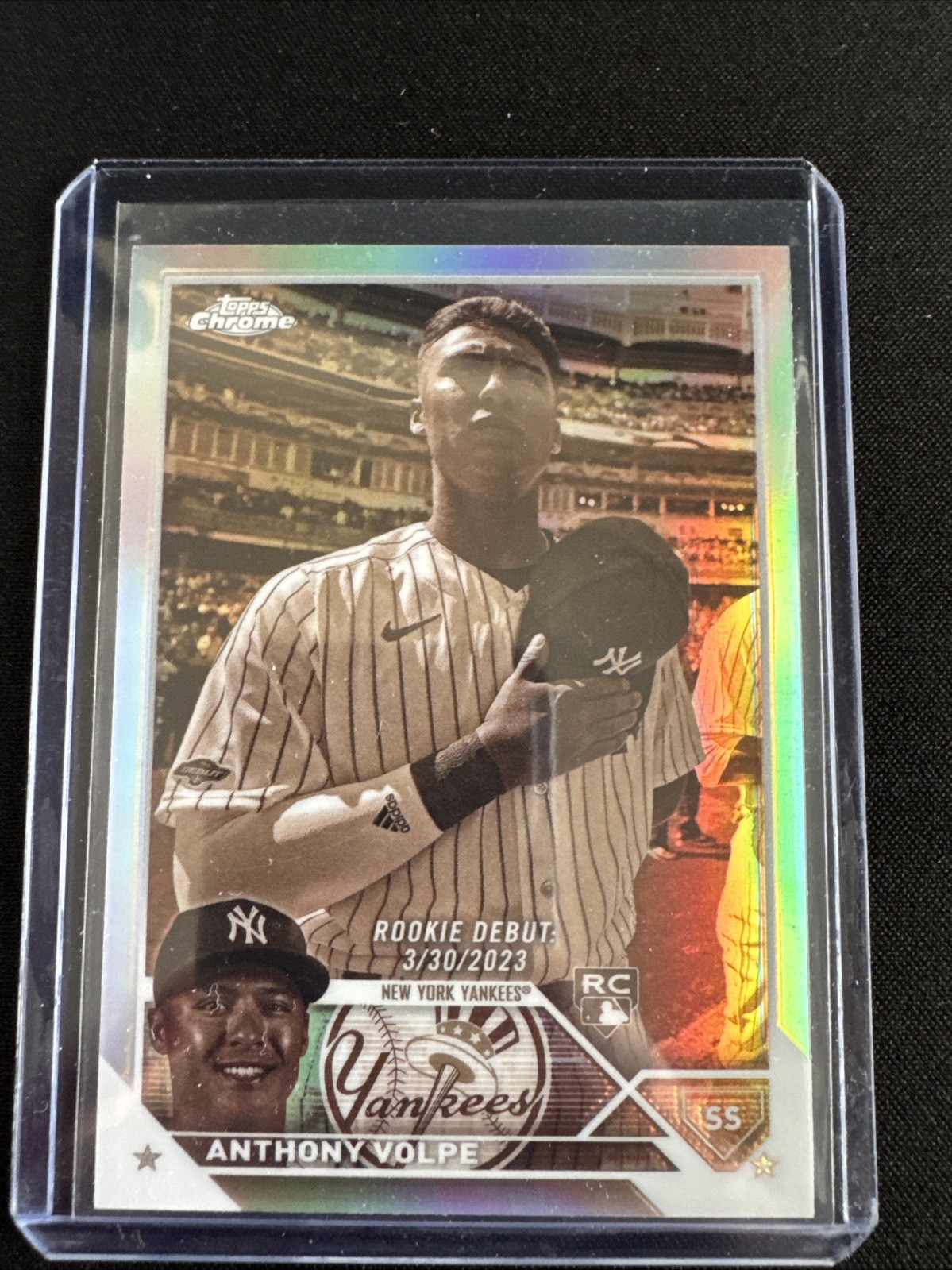Anthony Volpe RC Sepia Refractor 2023 Topps Chrome Update #USC35