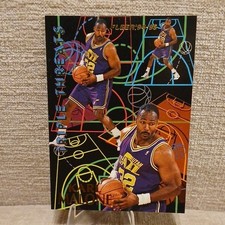 Fleer Triple Threats 1994-95 Karl Malone #4 Utah Jazz NBA Basketball Card