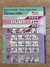 Safety Card Thai Airways