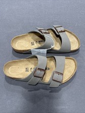 New BIRKENSTOCK Arizona BS Size 10 Stone Birko-Flor Women's Sandals New