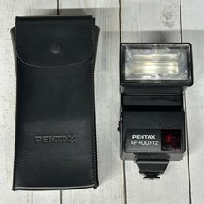 Pentax AF400FTZ Auto Flash Unit With Case Tested New Batteries