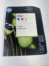HP 952XL Tri Color NEW 3-pack Ink Cartridges EXP 07/2027 (No Black Ink)