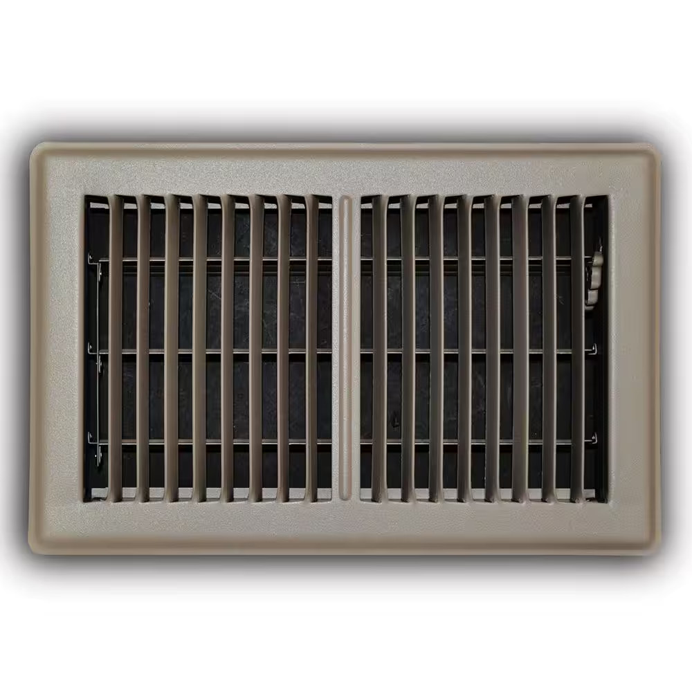как выглядит 6 In. X 10 In. 2-Way Steel Floor Register in Brown фото