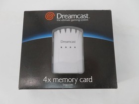 OEM Sega Dreamcast 4X Memory Card HKT-4100 MK-50140 Complete in Box CIB - WORKS