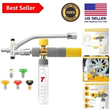 No-Dilution Mini Foam Cannon with Quick Connect for Superior Car Wash - 3600 PSI