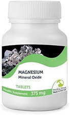 Magnesium Mineral Oxide 375 Mg X 7 Sampe Pack Tablets Pills Natural Products Nut 1.74 per thousand milligrams
