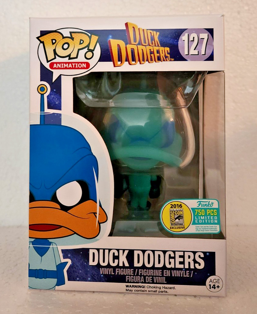 Sale *New* 2016 Sdcc Funko Duck Dodgers #127 Le 750 Pcs Official Comic Con Sticker