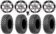 ITP SS212 14" Wheels Machined 30" Alpha Tires Polaris Ranger XP 9/1K