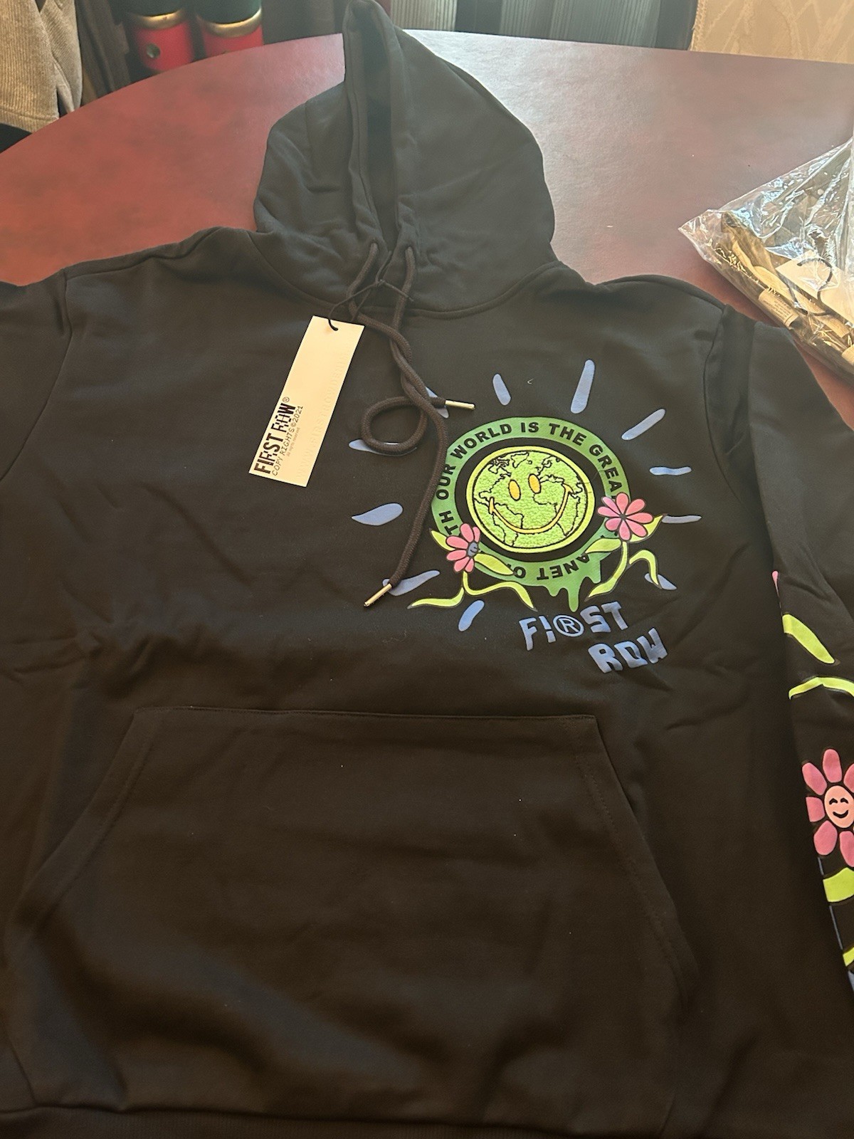 Felpa con cappuccio uomo prima fila taglia grande