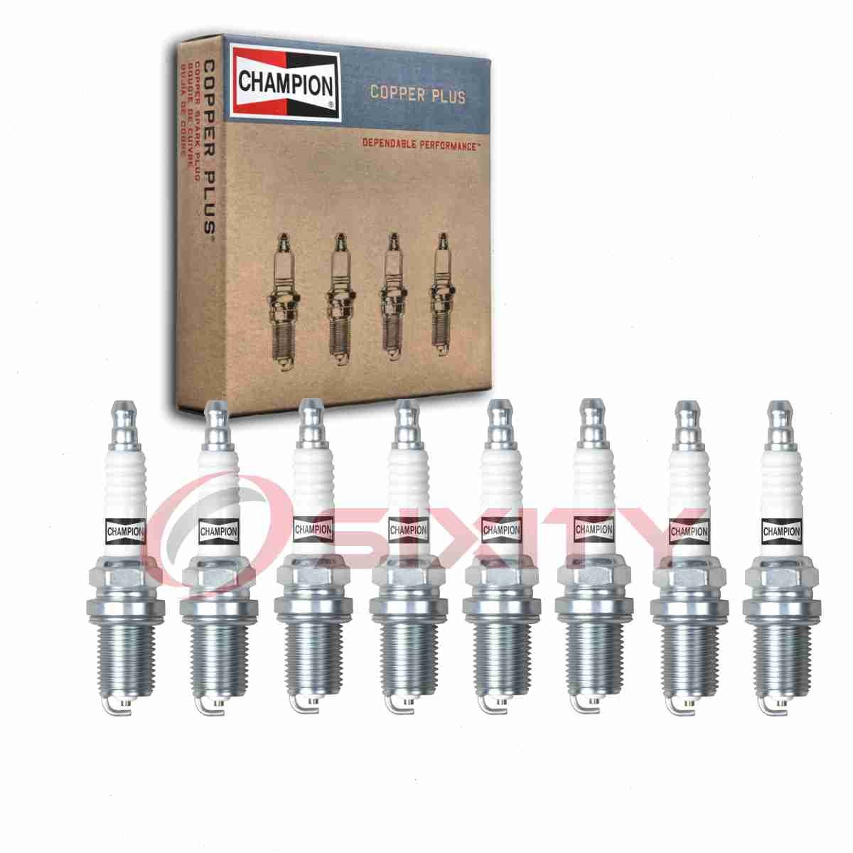 8 pc Champion Copper Plus Spark Plugs for 1988-1991 Chevrolet Corvette 5.7L nk