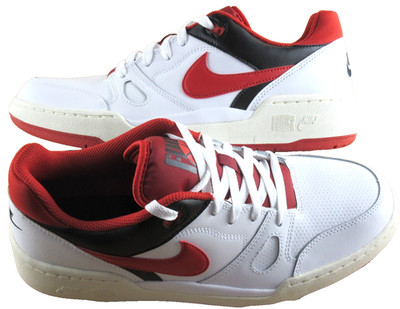 Nike Men's Full Force Low Basketball Shoes White Mystic Red Black Size 11 NIB