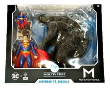 DC Multiverse Superman vs Godzilla Figure Set MonsterVerse Justice League Boxed