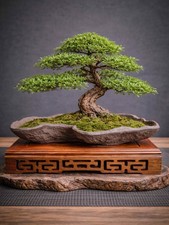 Handmade 19cm Bonsai Pot – Raft style ,Unglazed Shohin pot. Excellent drainage