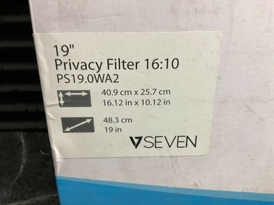 V7 LCD Privacy Filter 19 inch Widescreen PS19.0WA2-2N  ️        ️     NEW