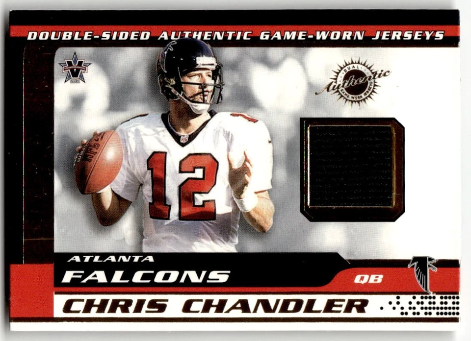 2001 Pacific Vanguard Chris Chandler / Terance Mathis Double Sided Jerseys #6 - Image 2 of 2