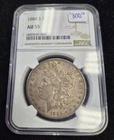 NGC 1884 S Morgan Silver Dollar- AU-55