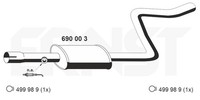Ernst MittelschalldäMpfer 690003 FüR Mitsubishi Smart Colt Forfour 454 6 Z31A