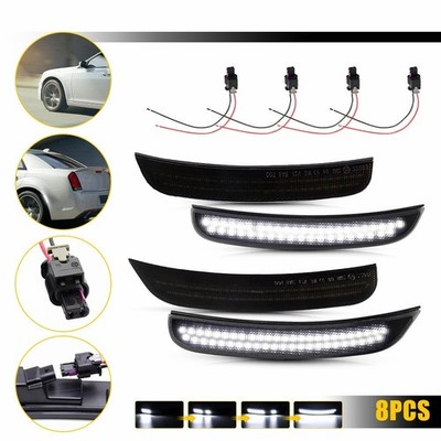 Dynamic Start-up White LED Side Marker Light Harnesses For 15-23 Chrysler 300 EC