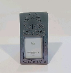 Silvertone Small Cat Lover Picture Frame 4.5" By 2.5"