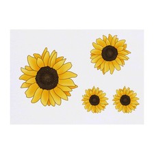 4 x 'Sunflower' Temporary Tattoos / Transfers TO00007455 