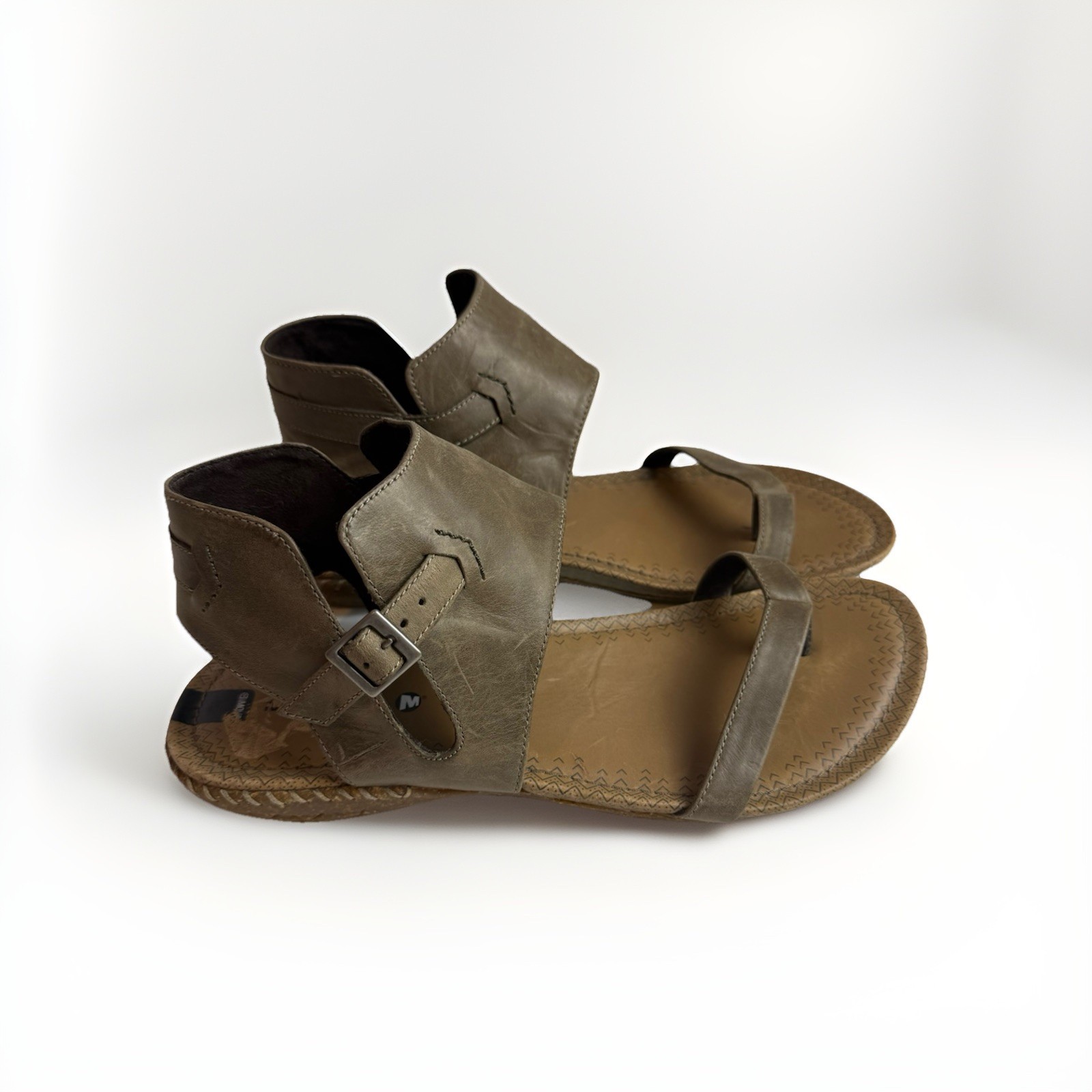 Merrell sandali donna pelle taglia 9 ballerine Whisper Post marrone boho