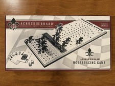 “Across The Board” Horse Racing Game Solid Walnut Board Complete Made in USA