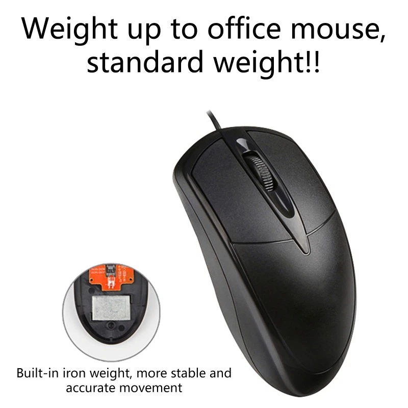 Computer Gaming Mouse 1000DPI Mice Office USB Wired Mouse Internet Cafe PC - Image 4 of 4