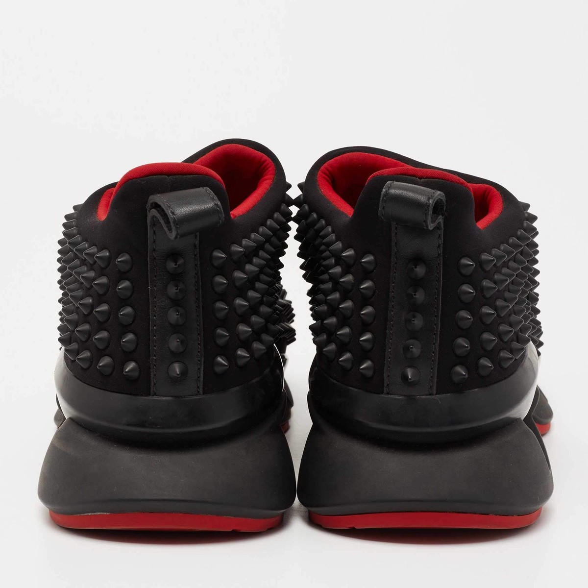 Christian Louboutin スパイク ソックス スニーカー 38 Christian Louboutin Black Stretch Fabric Spike Sock Slip On