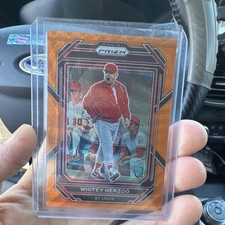 Panini 2023 Prizm Whitey Herzog St. Louis Orange Wave Prizm /50 beat coach?