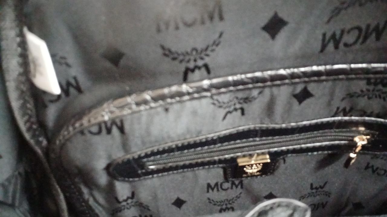 Studded Python Pattern Backpack Model Z7290 Mcm J… - image 6