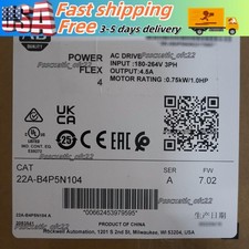 Allen-Bradley 22A-B4P5N104 Sealed PowerFlex 4 240V 3P 1HP AC Drive US Free Tax