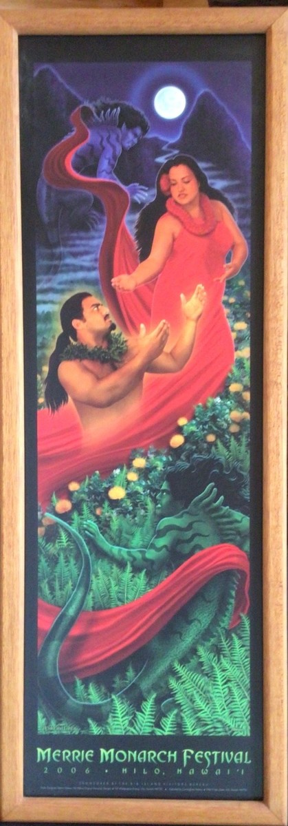 Merrie Monarch Festival 2006 Poster Hi 'iaka and Lohi'au 36