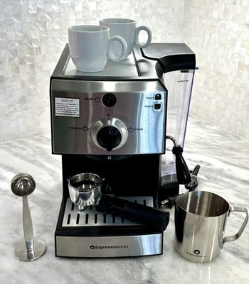 EspressoWorks AEW-1000 15-Bar All-In-One Espresso Machine w/ Frother READ