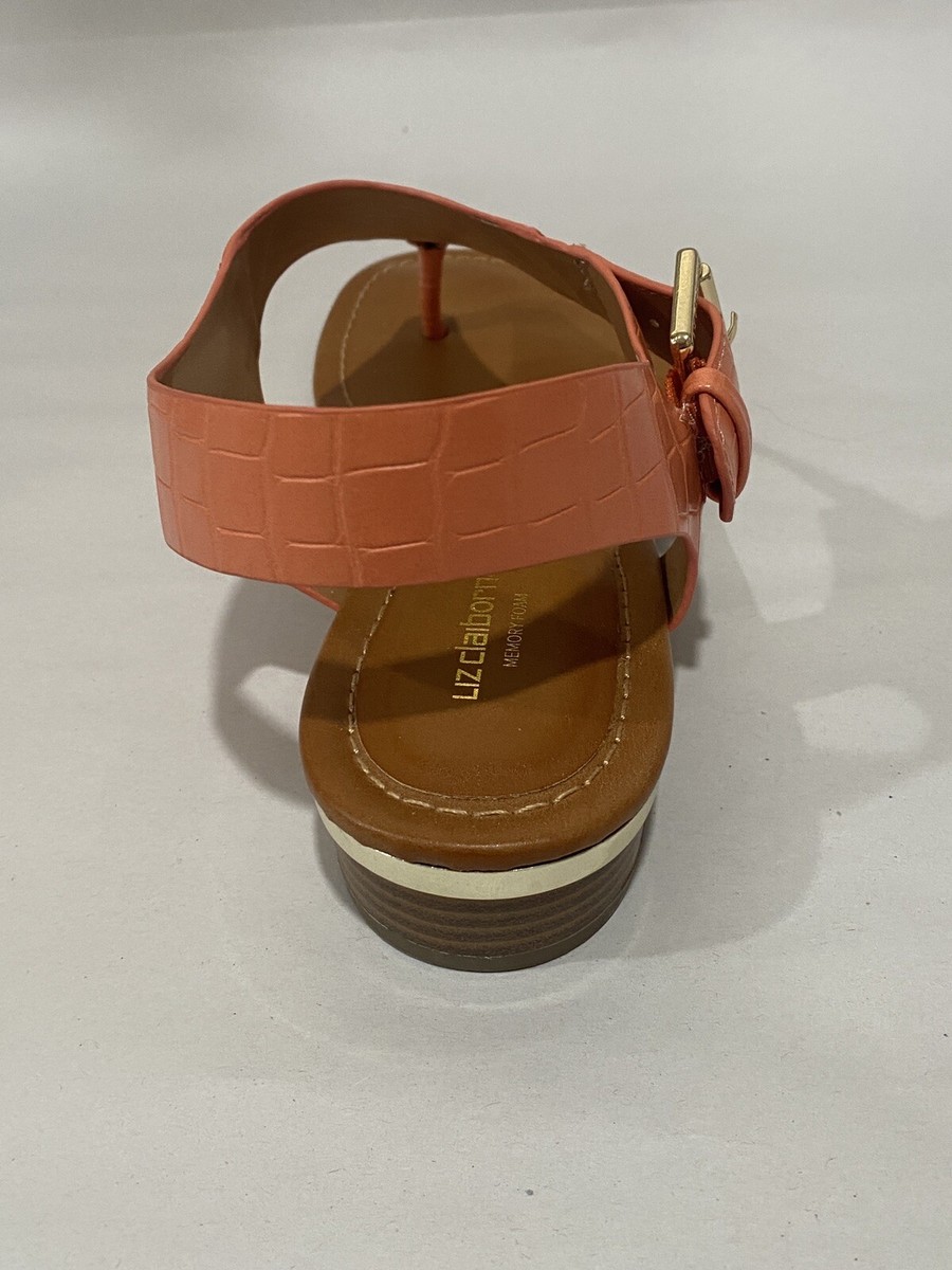 Liz Clairborne LC Twiggy Coral Sandals Women's Size Excellent