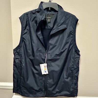 North End Sz L Midnight Navy Blue Vest Men s NWT Full Zip