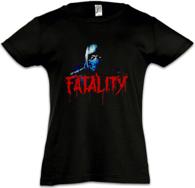 VINTAGE SUB-ZERO FATALITY Kids Girls T-Shirt Scorpion MK Raiden Mortal Kombat